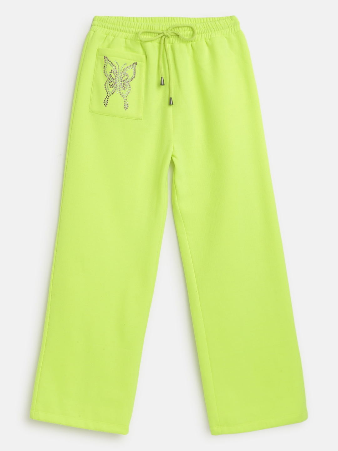 

Noh.Voh - SASSAFRAS Kids Fluorescent Green Printed Track Pants