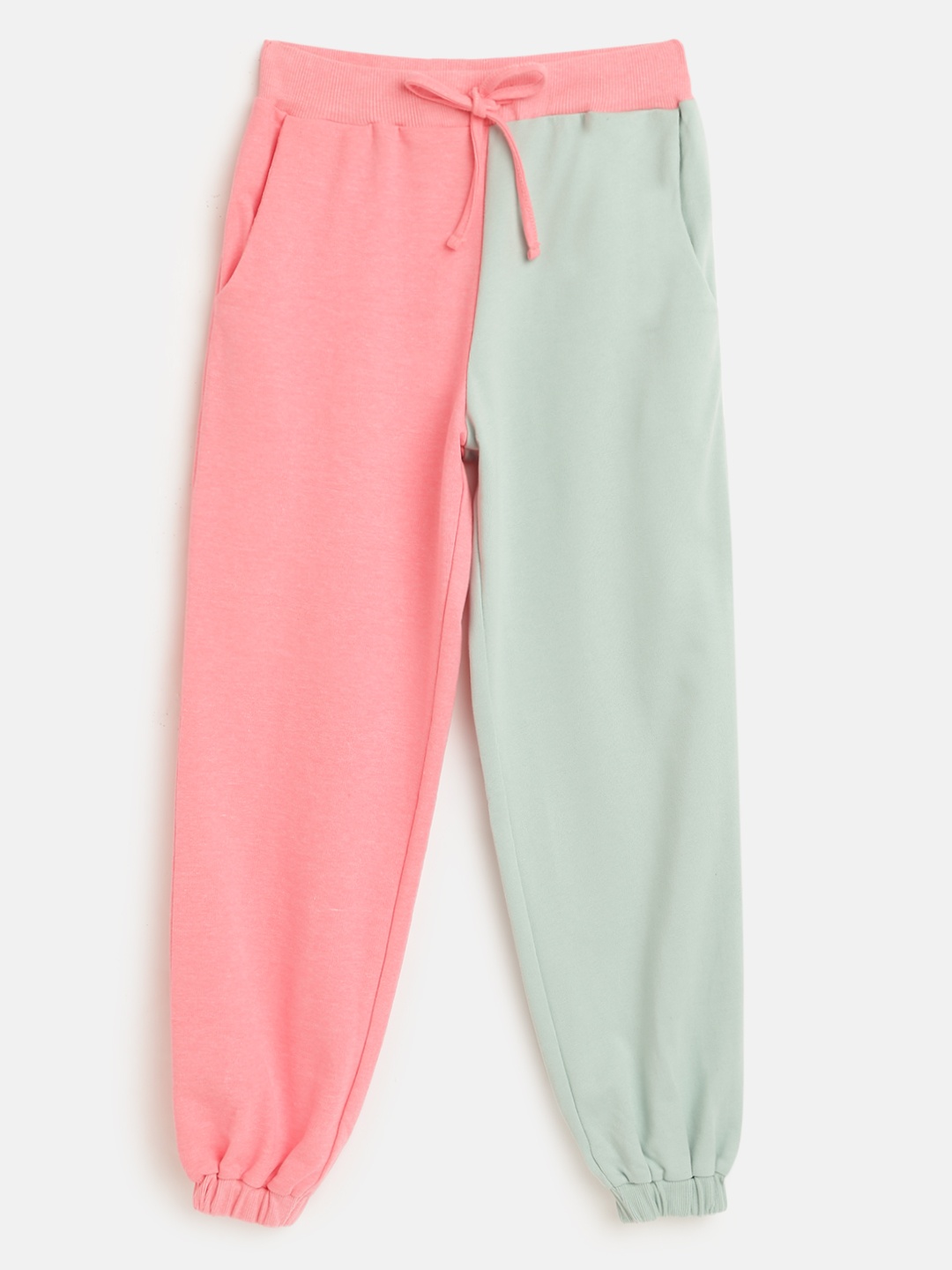 

NEW SEASON Noh.Voh - SASSAFRAS Kids Girls Pink And Blue Colourblocked Joggers