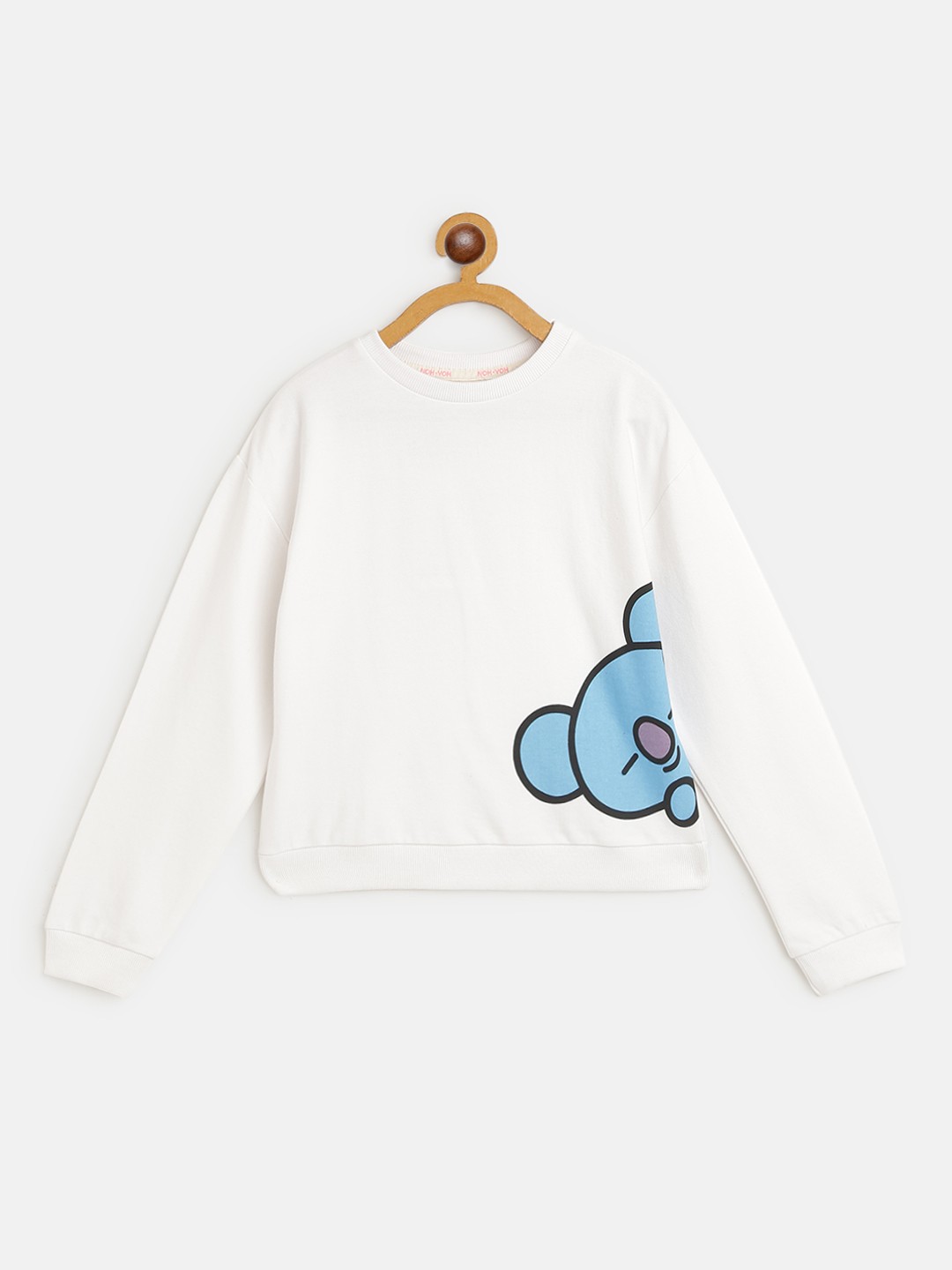 

Noh Voh - SASSAFRAS Kids Girls White Printed Sweatshirt