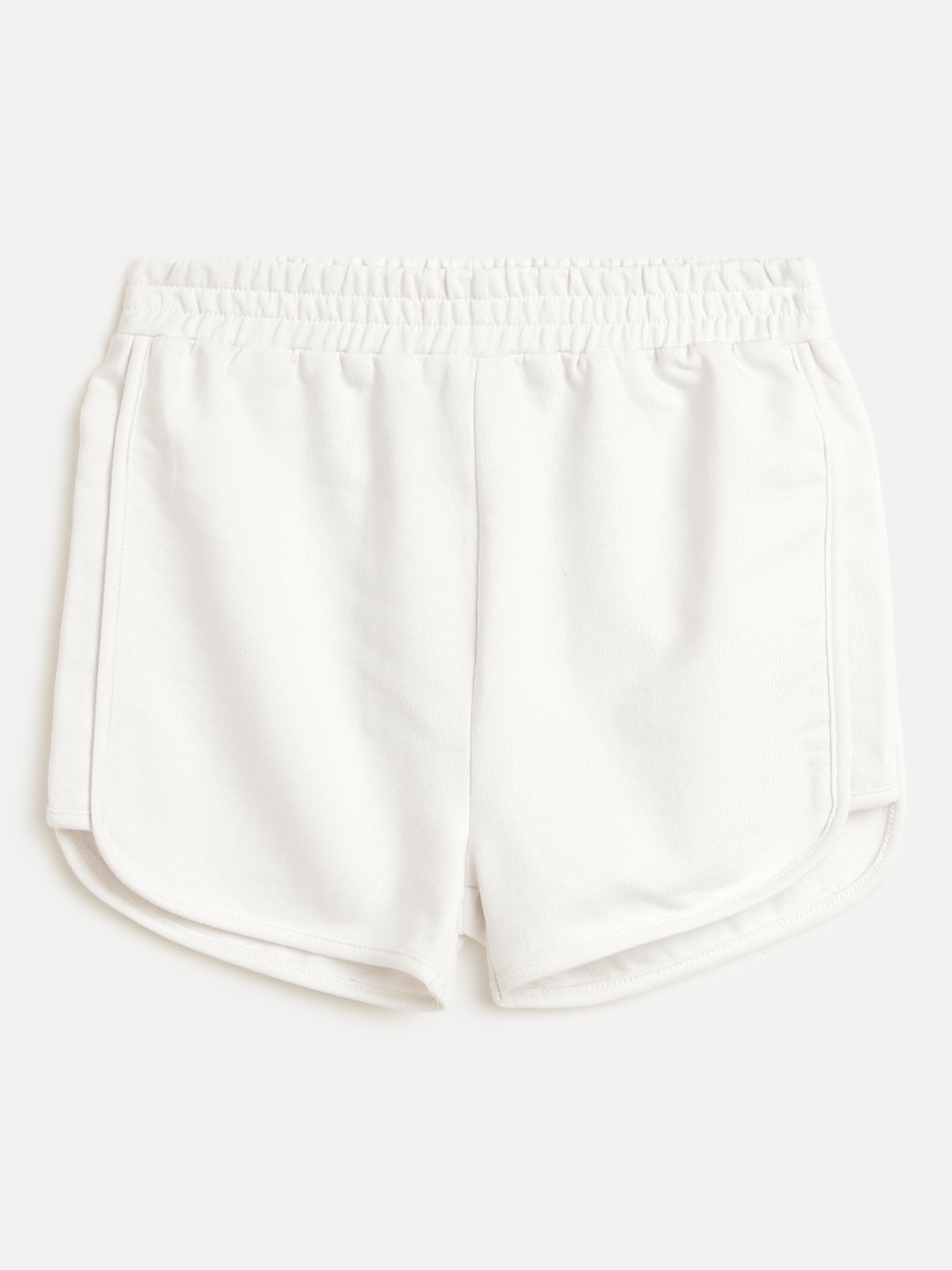 

Noh Voh - SASSAFRAS Kids Girls White Solid Shorts