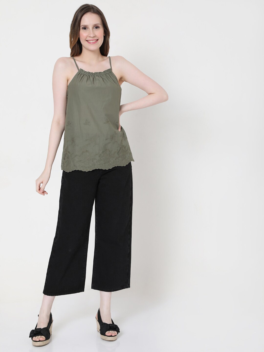 

Vero Moda Green A-Line Top