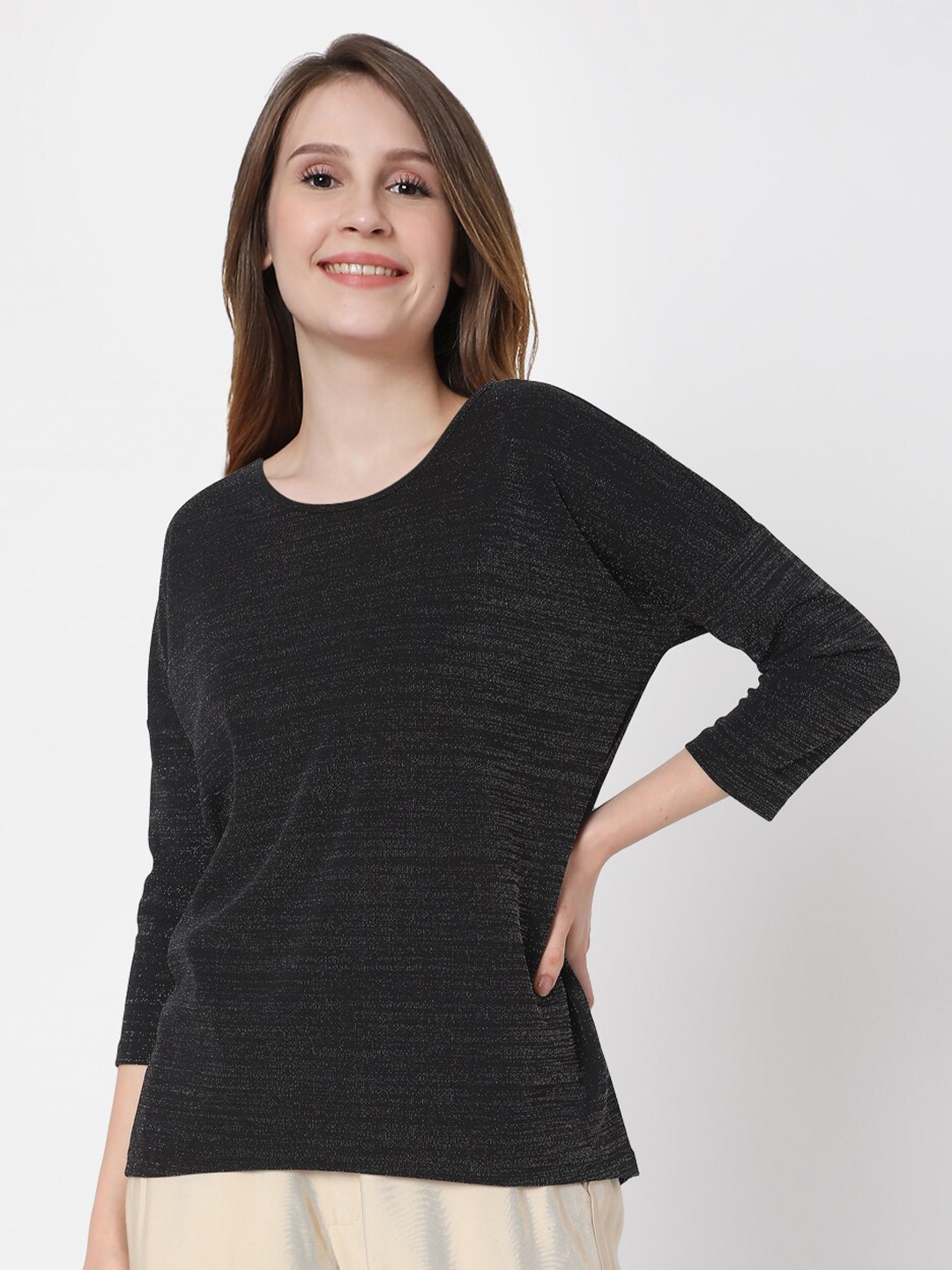 

Vero Moda Women Black Regular Top