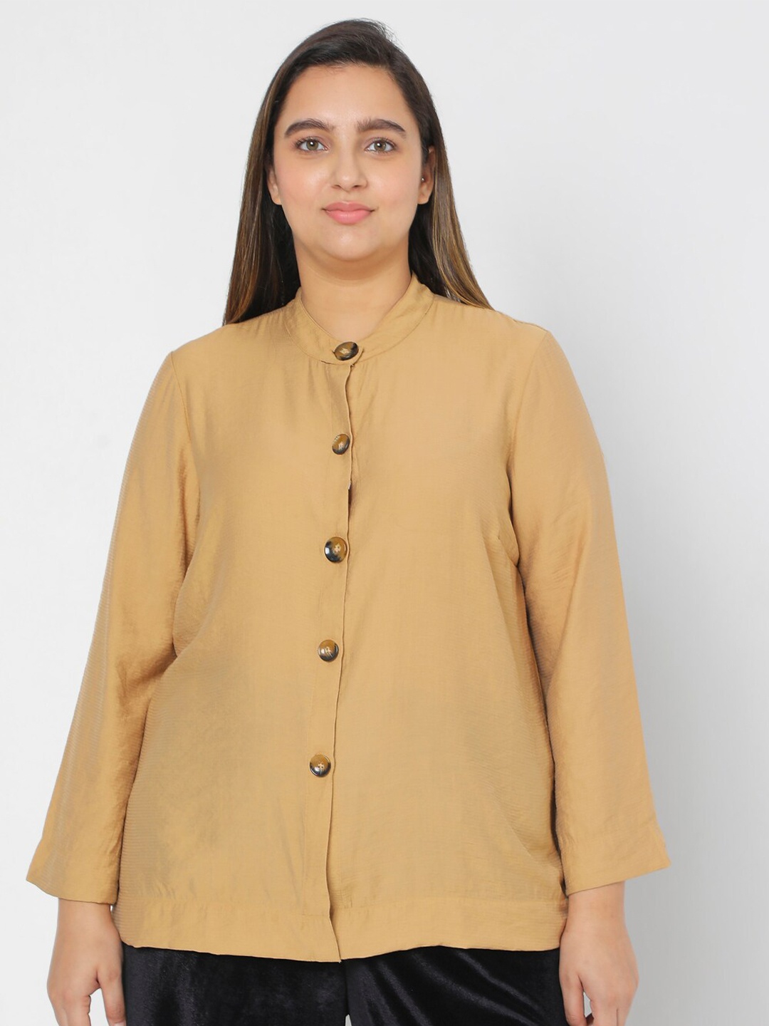 

VERO MODA CURVE Women Brown Opaque Casual Shirt