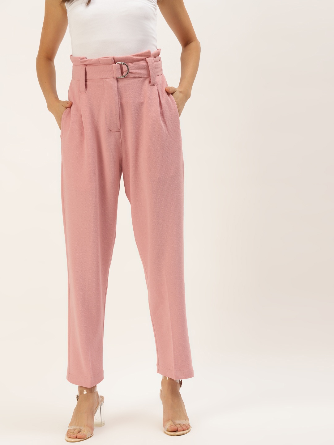 

Zastraa Women Rose Solid Slim Fit Culottes Trousers