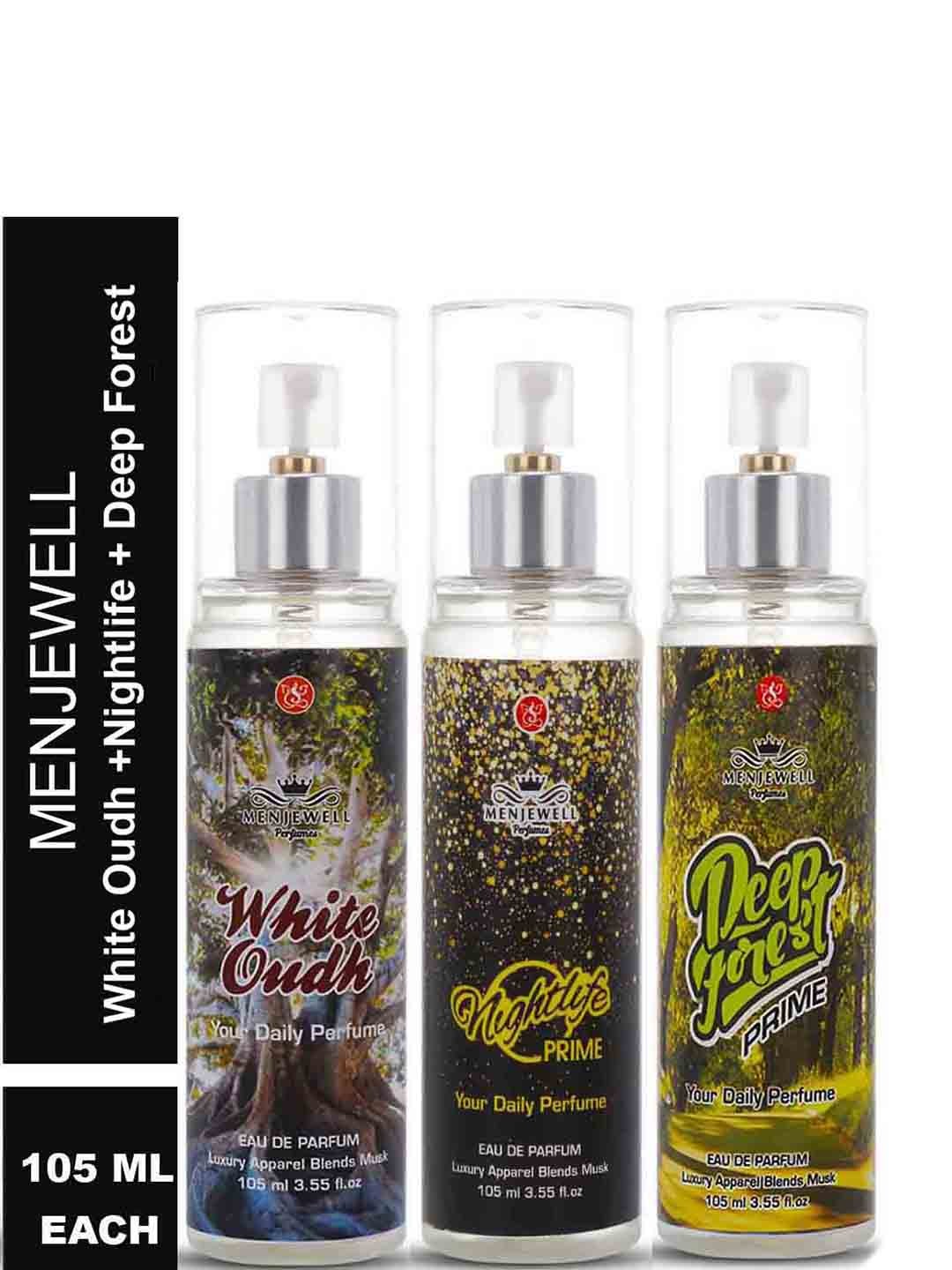 

Menjewell Men Pack Of 3 Perfumes 315 ml, Transparent