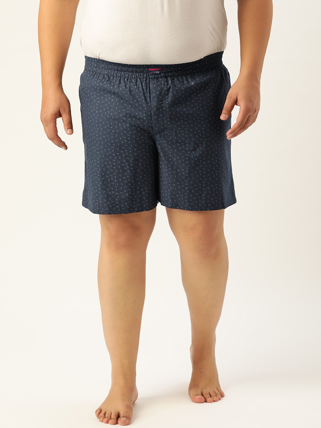 

IVOC Plus Men Navy Blue & Brown Ditsy Printed Cotton Boxers IOMBS02RC04L38