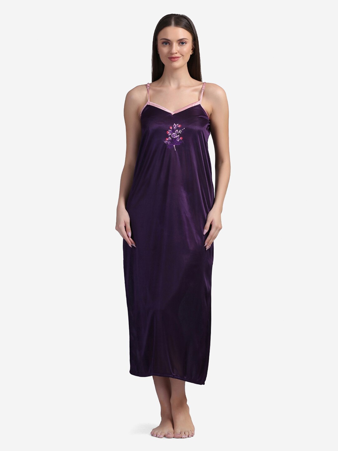 

Sugathari Purple Maxi Nightdress