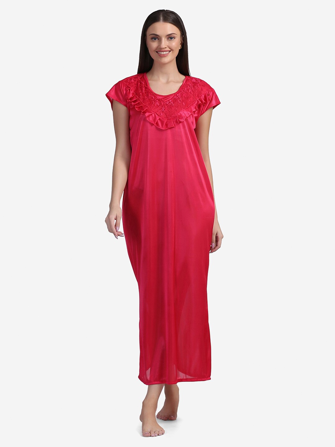 

Sugathari Pink Maxi Nightdress