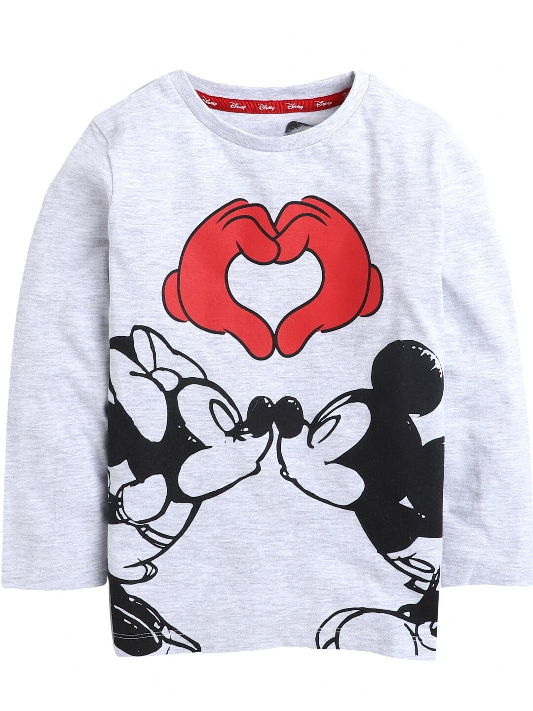 

KINSEY Girls White & Black Mickey & Minnie Mouse Printed Bio Finish T-shirt