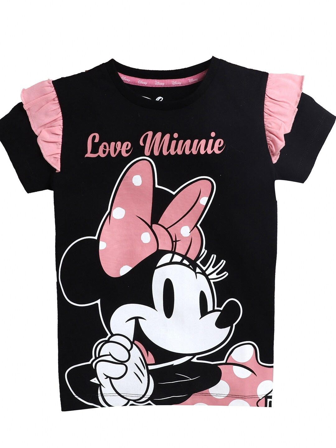 

KINSEY Girls Black Minnie Mouse Bio Finish T-shirt