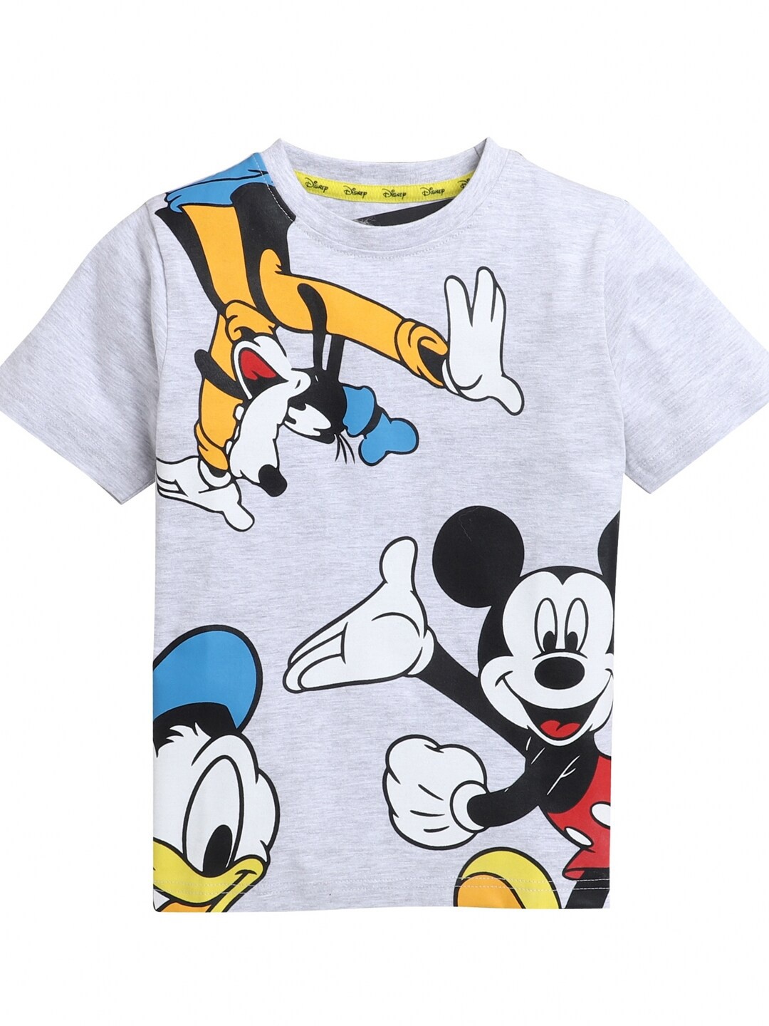 

KINSEY Boys Grey Melange Mickey & Friends Printed Bio Finish T-shirt