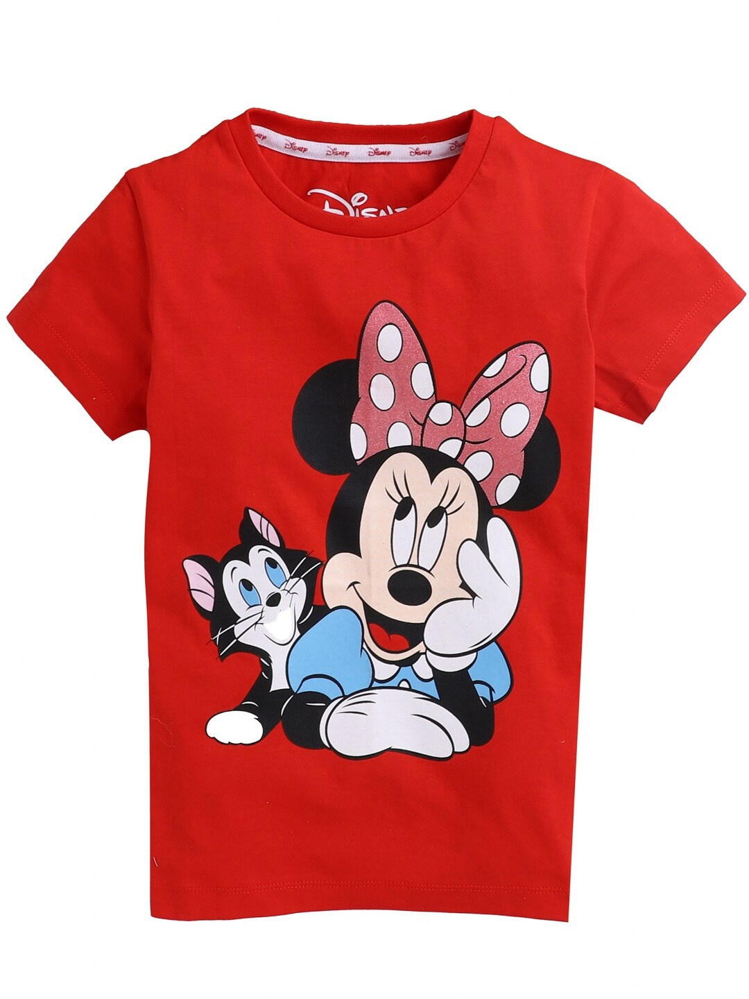 

KINSEY Girls Red Minnie Mouse Bio Finish T-shirt
