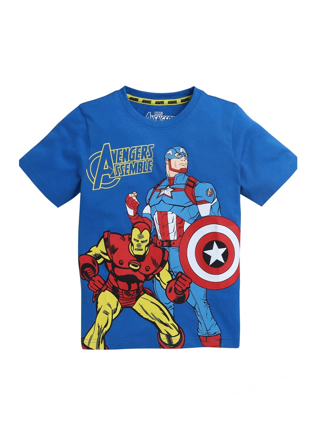 

KINSEY Boys Blue & Red Avengers Printed Bio Finish T-shirt