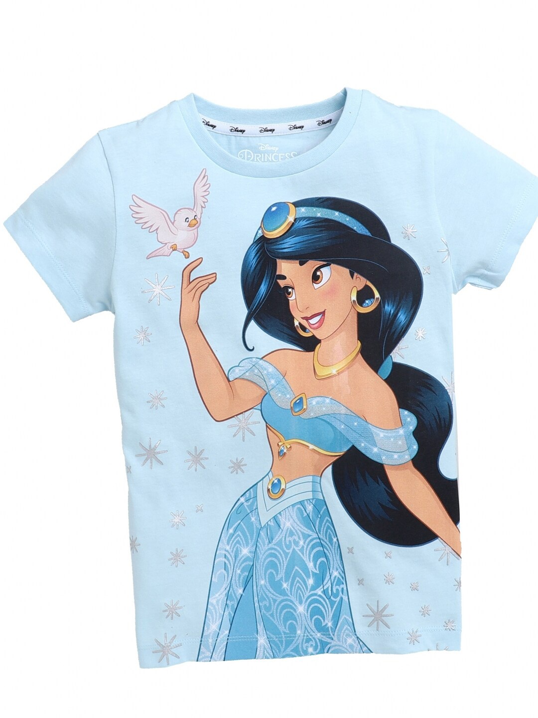 

KINSEY Girls Blue Disney Jasmin Printed Bio Finish T-shirt