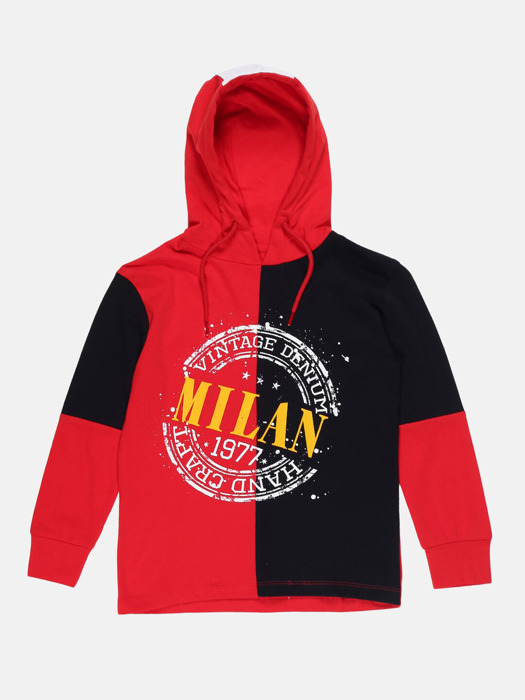 

UrGear Boys Red & Black Colourblocked T-shirt