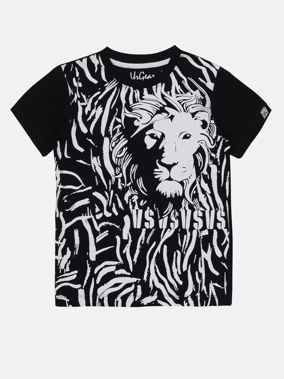 

UrGear Boys Black & White Printed Outdoor T-shirt
