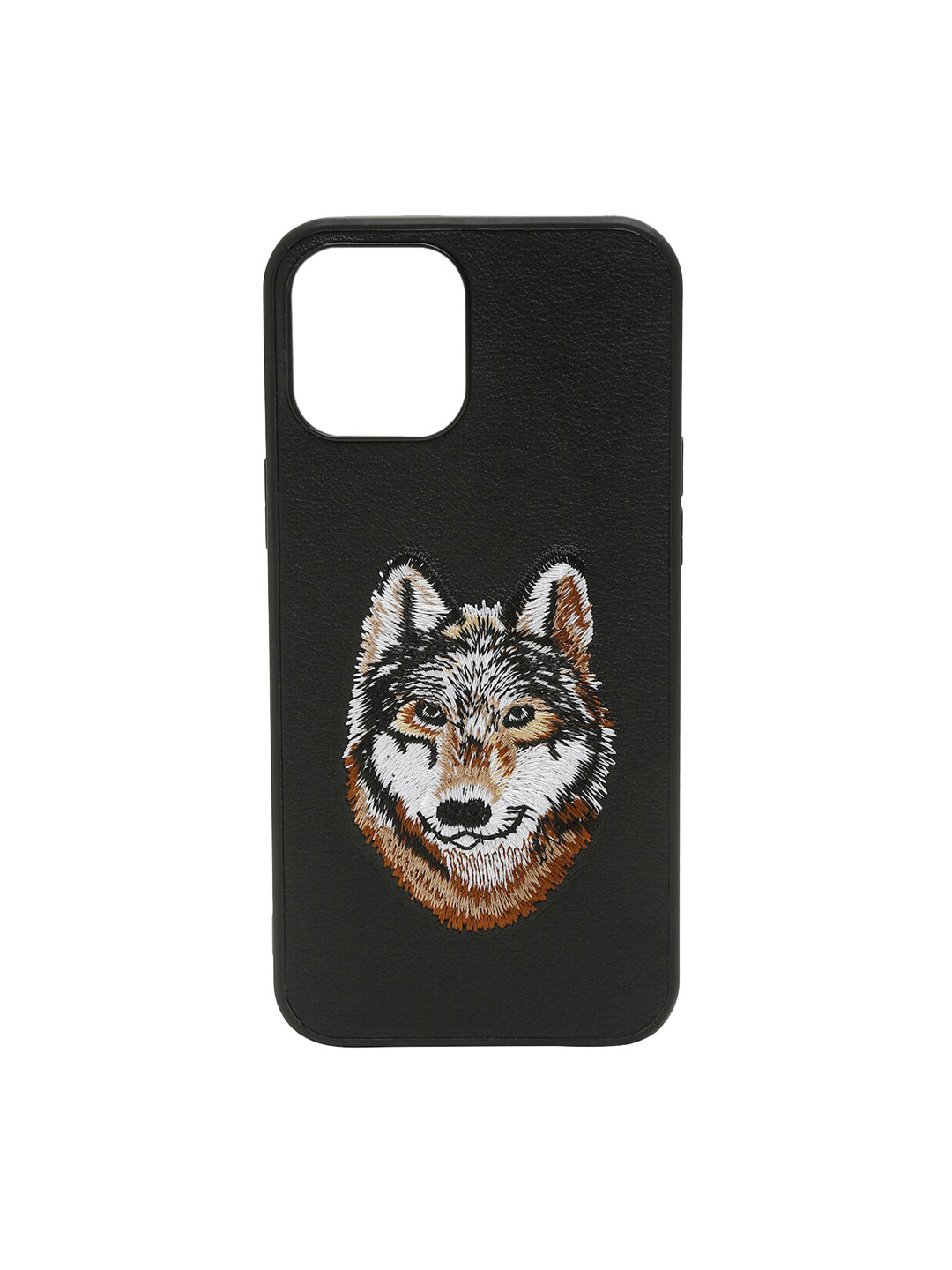 

TREEMODA Black & White Fox Leather iPhone 13 Back Case