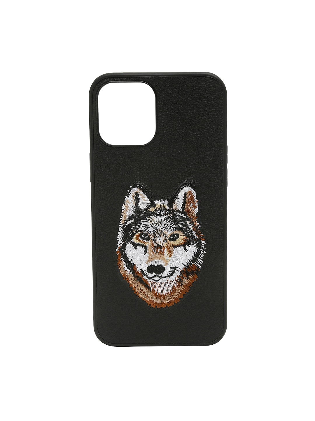 

TREEMODA Black & White Fox Patterned iPhone 13 Pro Premium Leather Back Case