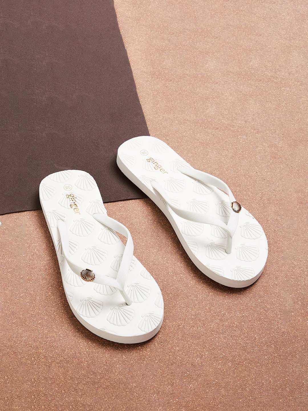 

Ginger by Lifestyle Women Off White Thong Flip-Flops