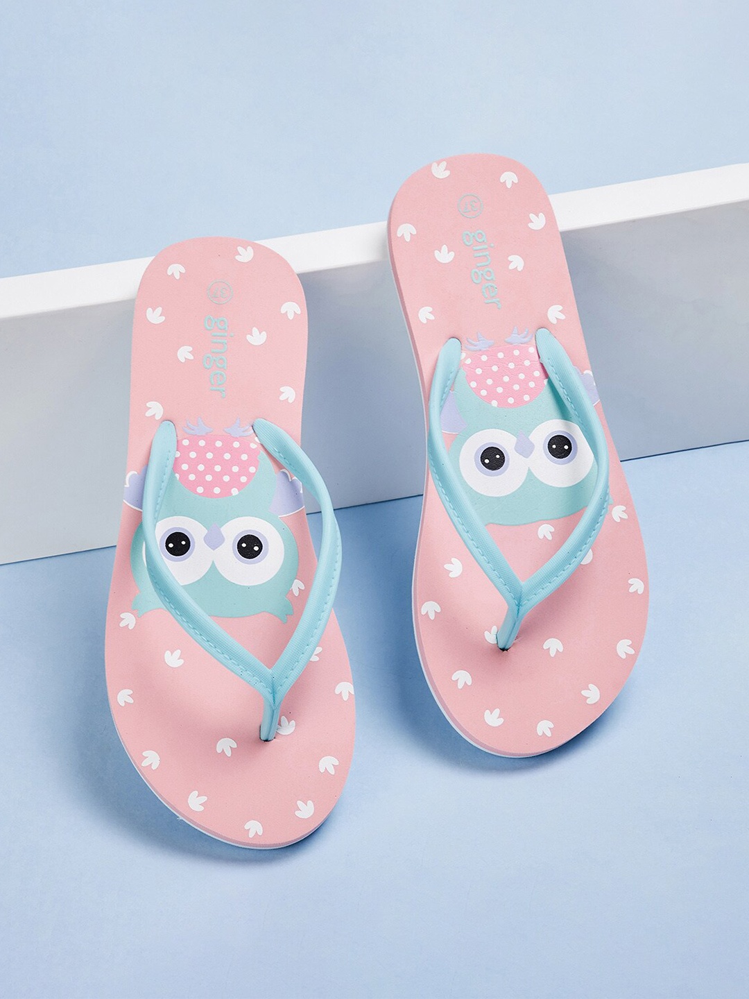 

Ginger by Lifestyle Women Pink Printed Thong Flip-Flops