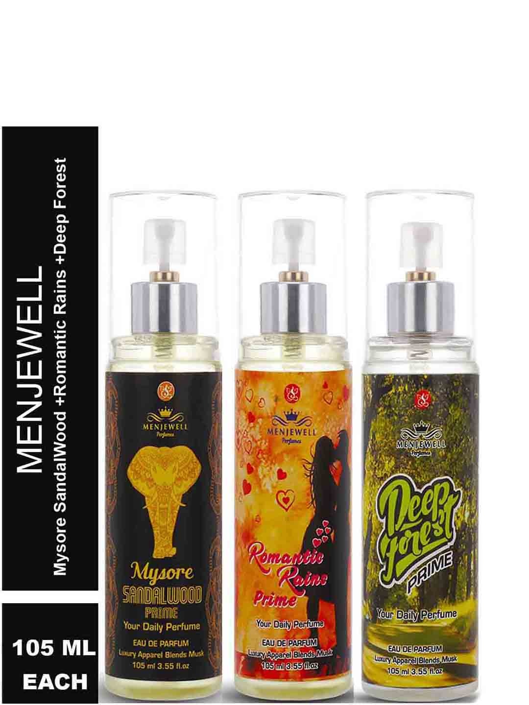 

Menjewell Women Pack of 3 Perfume 315ml, Transparent