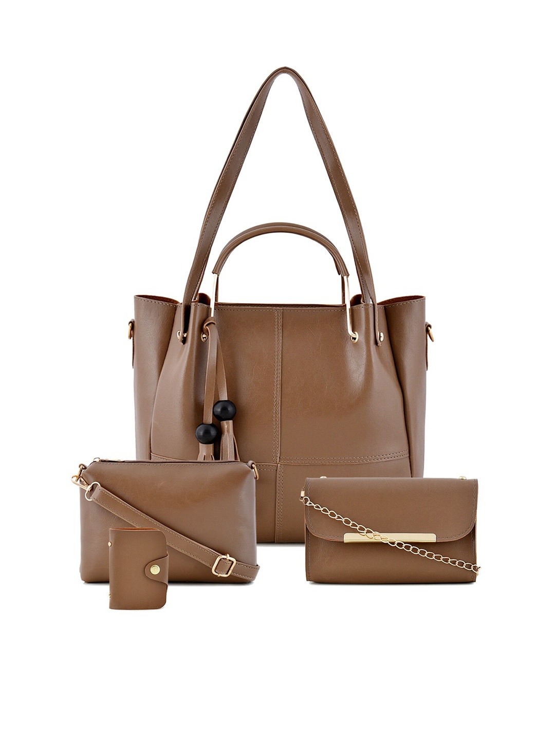 

Pez dorado Brown Structured Shoulder Bag