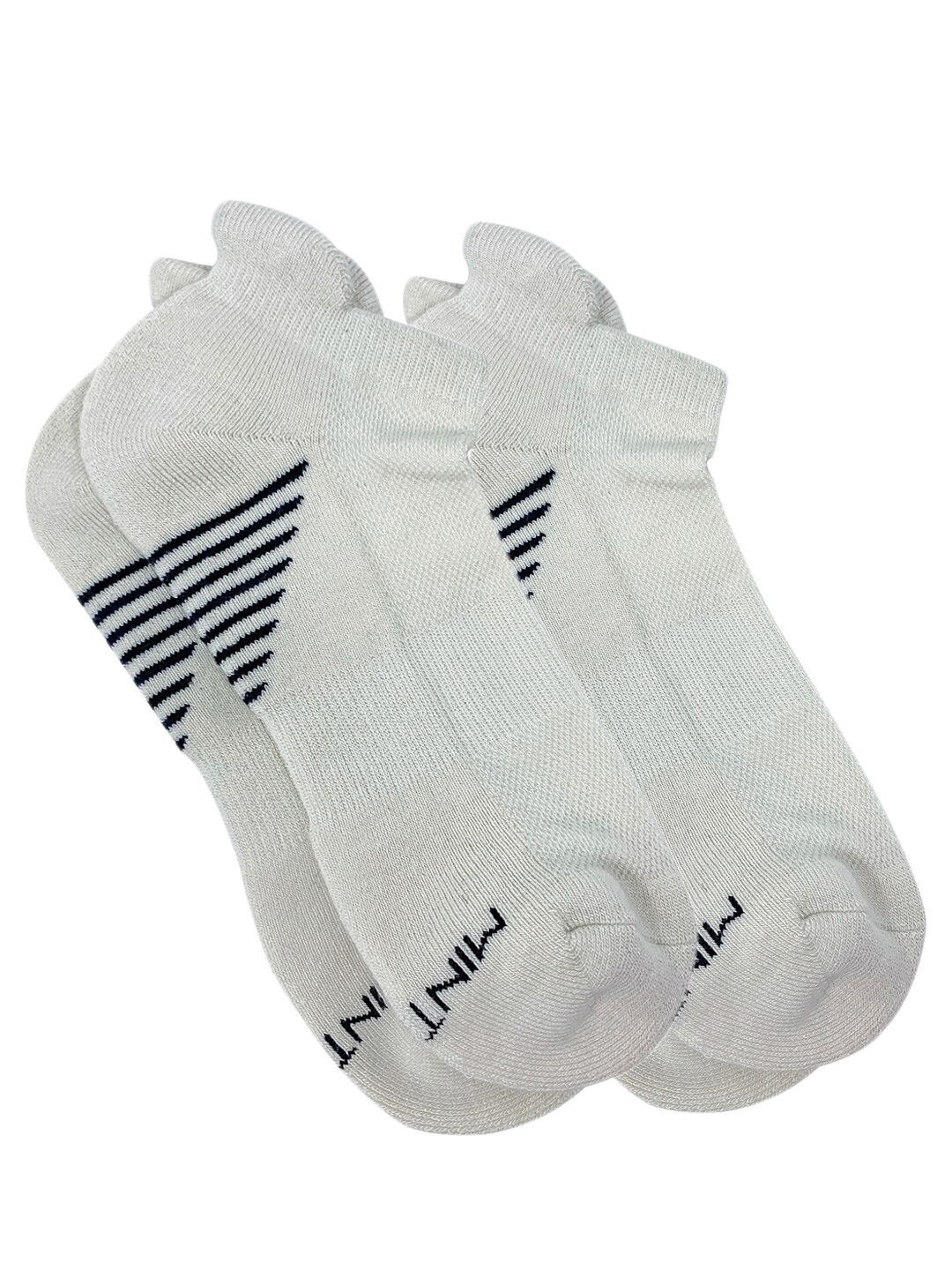 

Mint & Oak Men Pack of 2 Off-White The Sports Edit Bamboo Anke-Length Socks