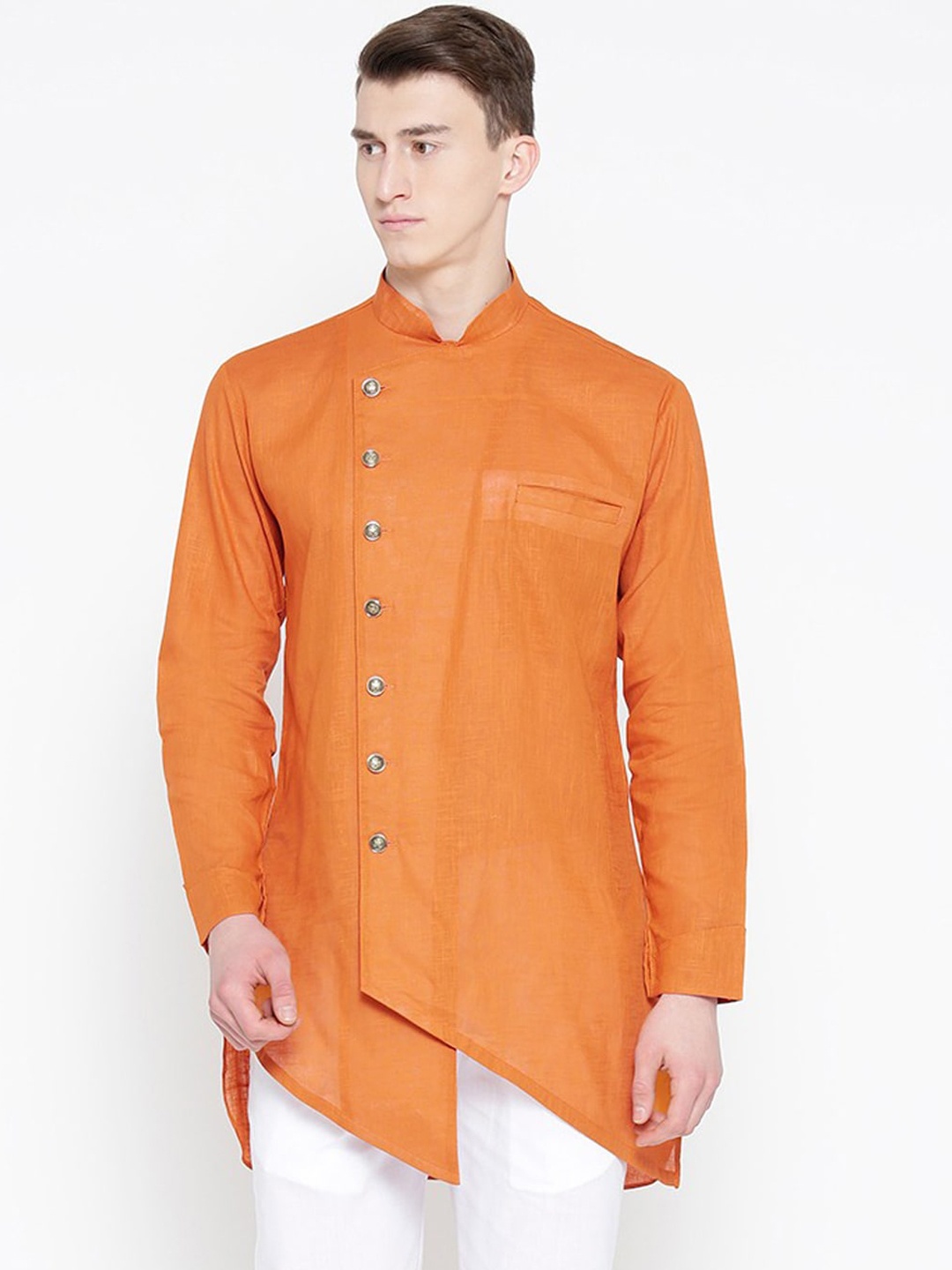 

SG LEMAN Men Tan Kurta