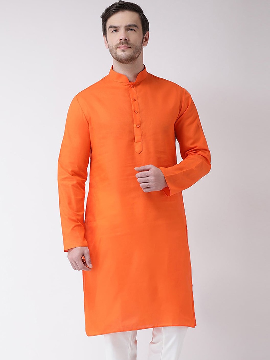 

SG LEMAN Men Orange Kurta