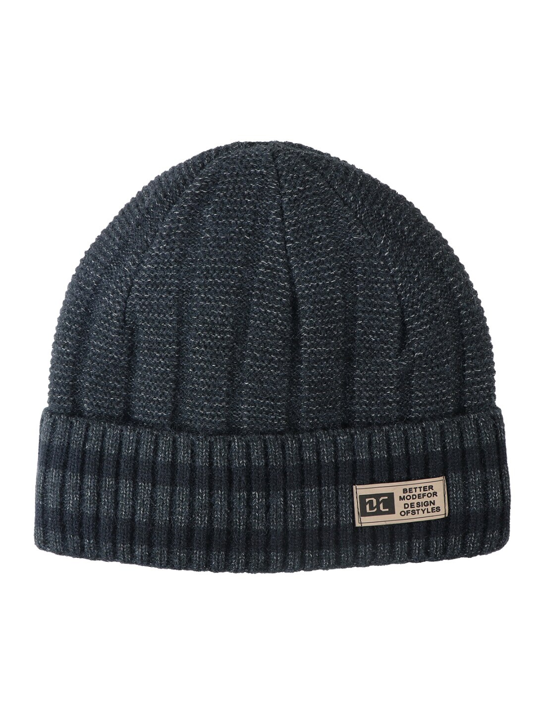 

iSWEVEN Unisex Grey Woolen Beanie