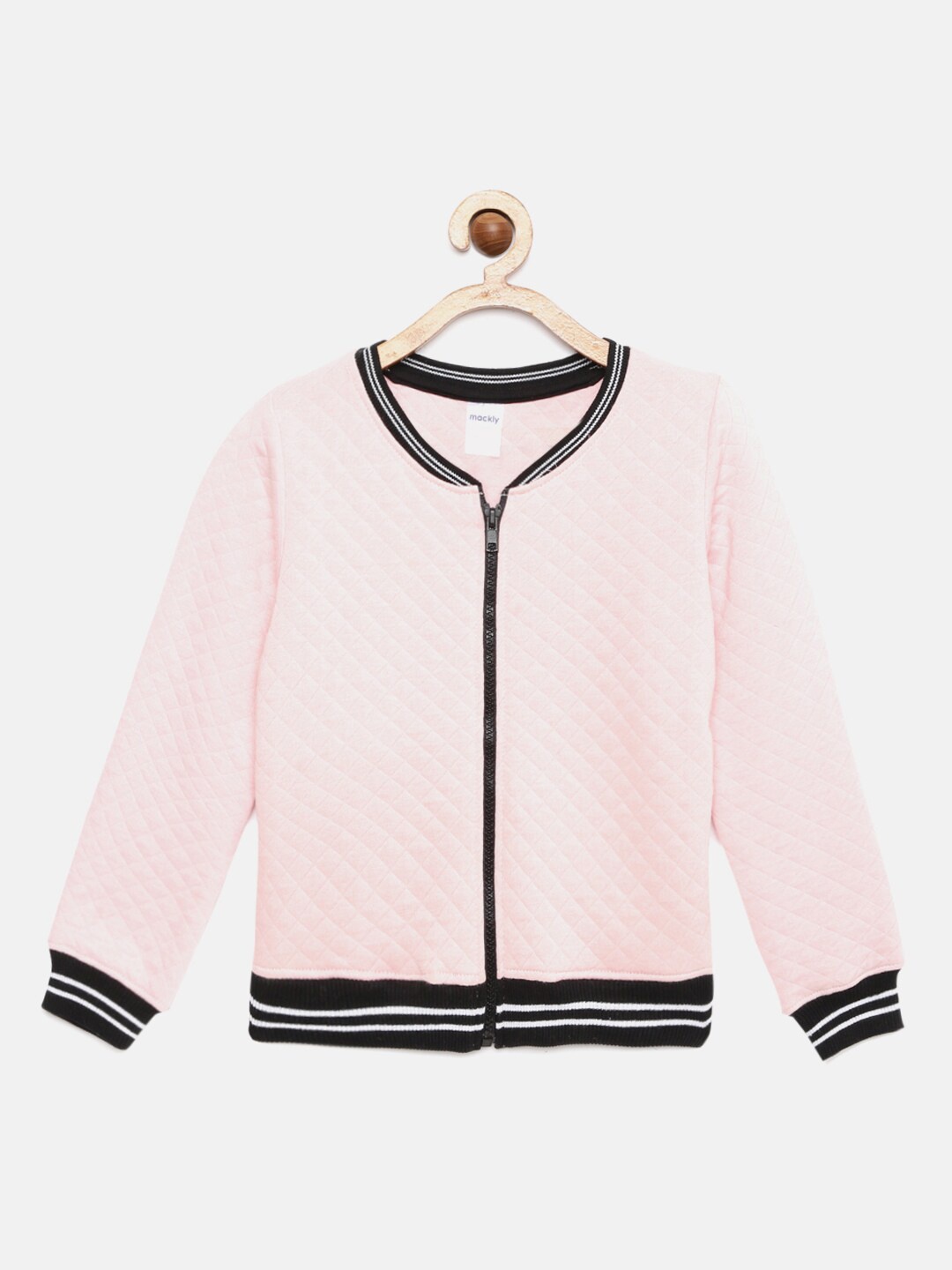 

mackly Girls Pink & Black Sweatshirt