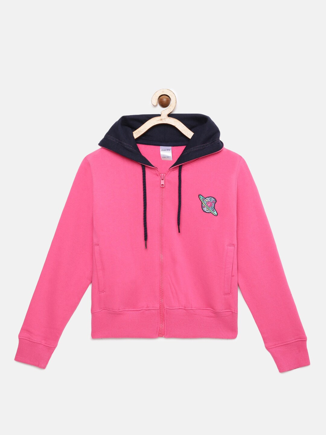 

mackly Girls Pink Hooded Sweatshirt