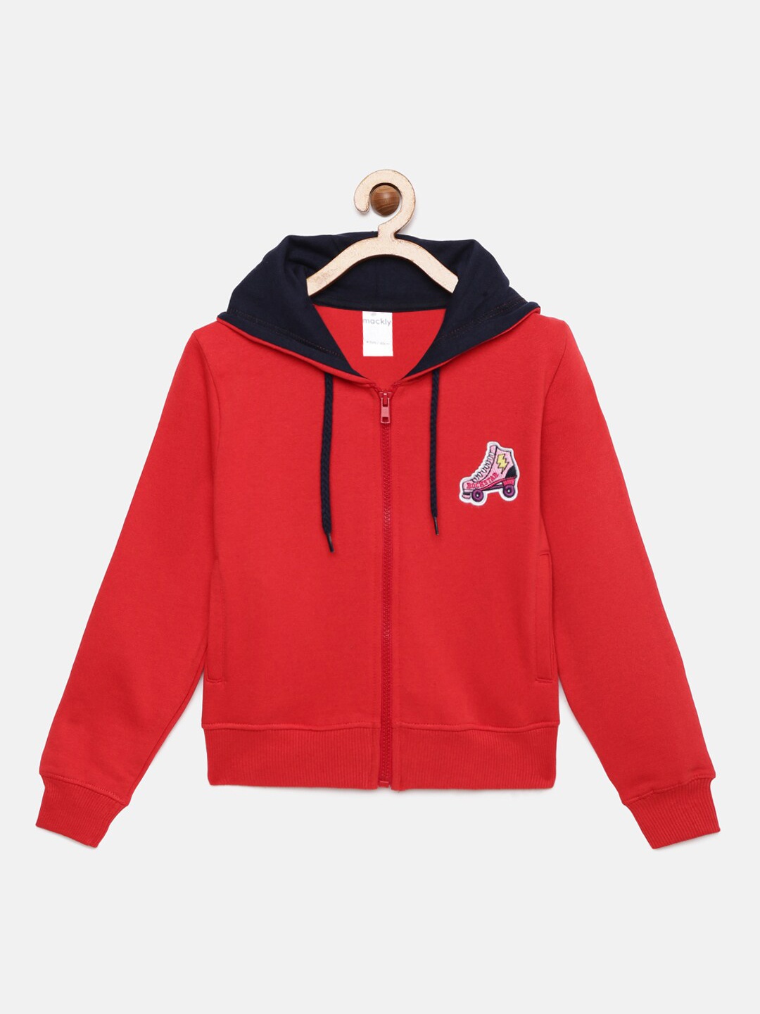 

mackly Girls Red Hooded Sweatshirt