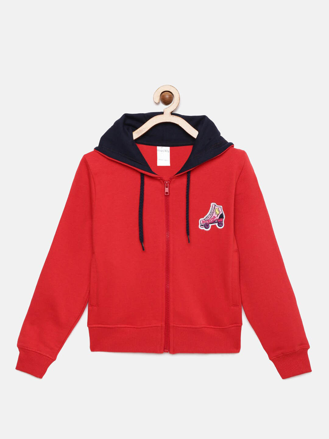 

mackly Girls Red Hooded Sweatshirt