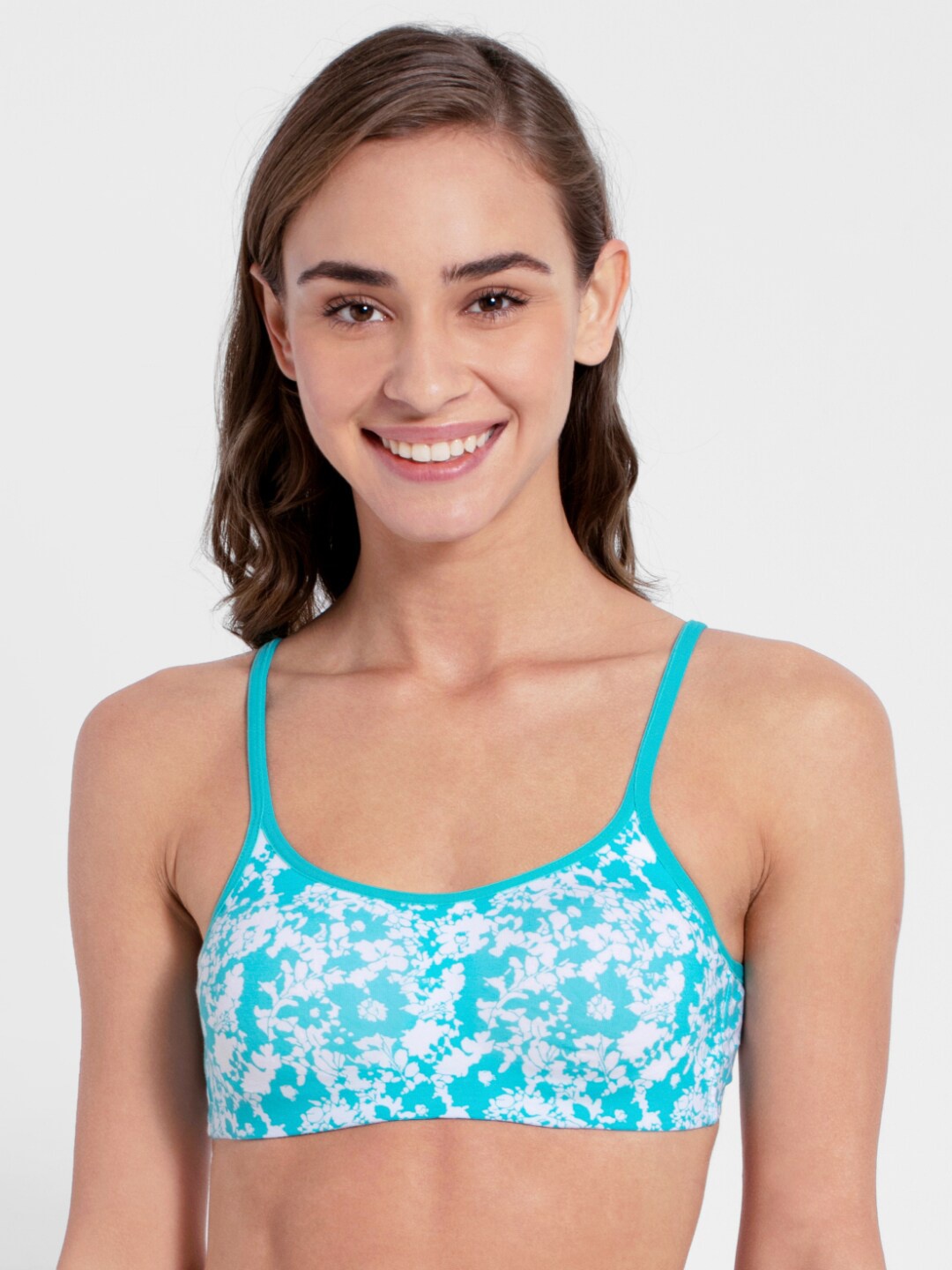 

Jockey Wirefree Non Padded Super Combed Cotton Full Coverage Beginners Bra SS12-0103-061JT, Blue