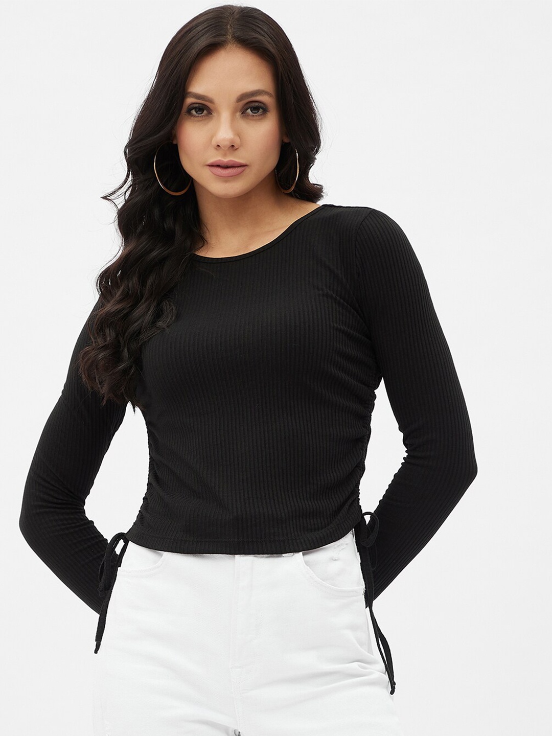 

Harpa Black Solid Regular Top