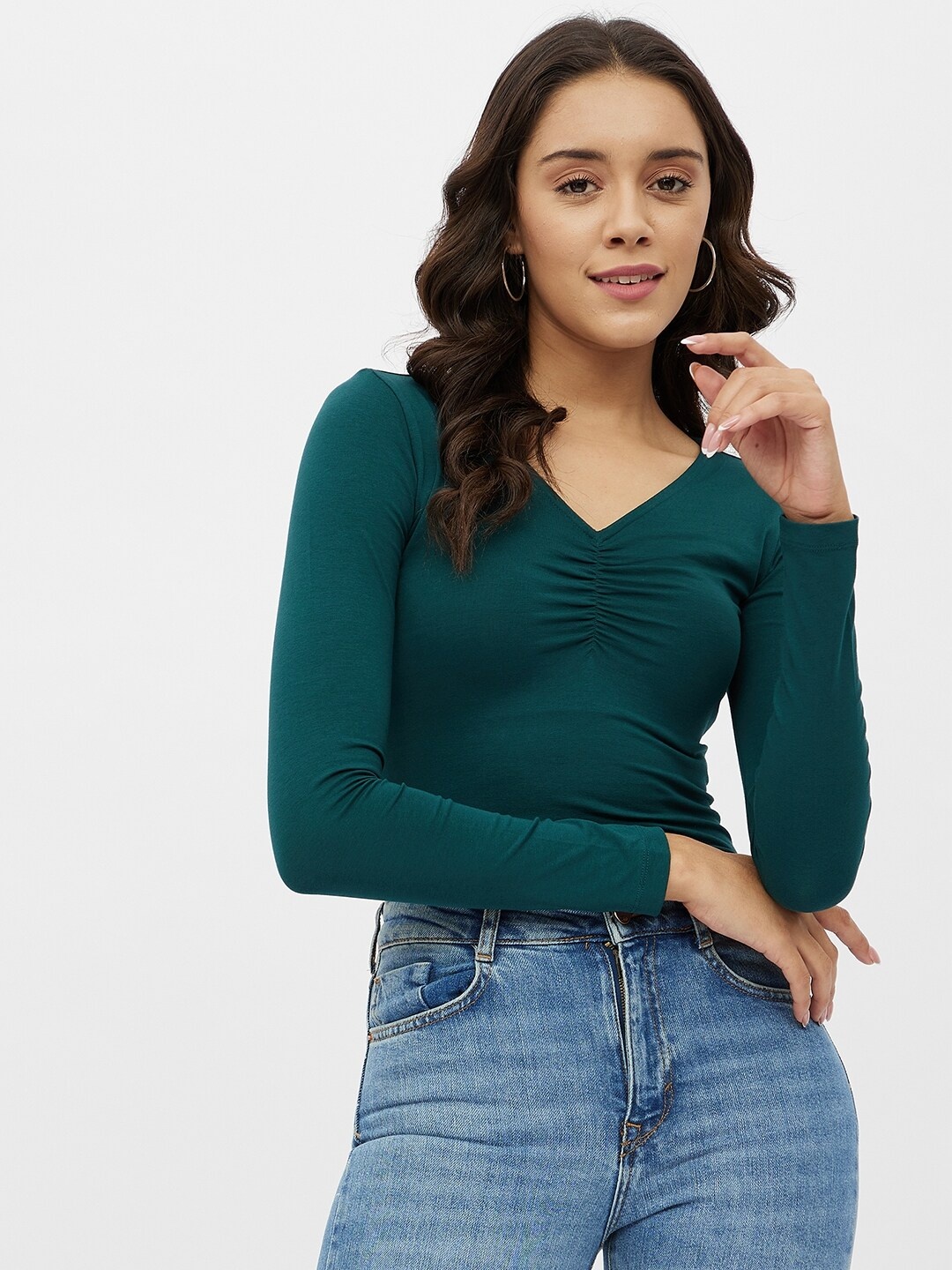 

Harpa Green Fitted Top