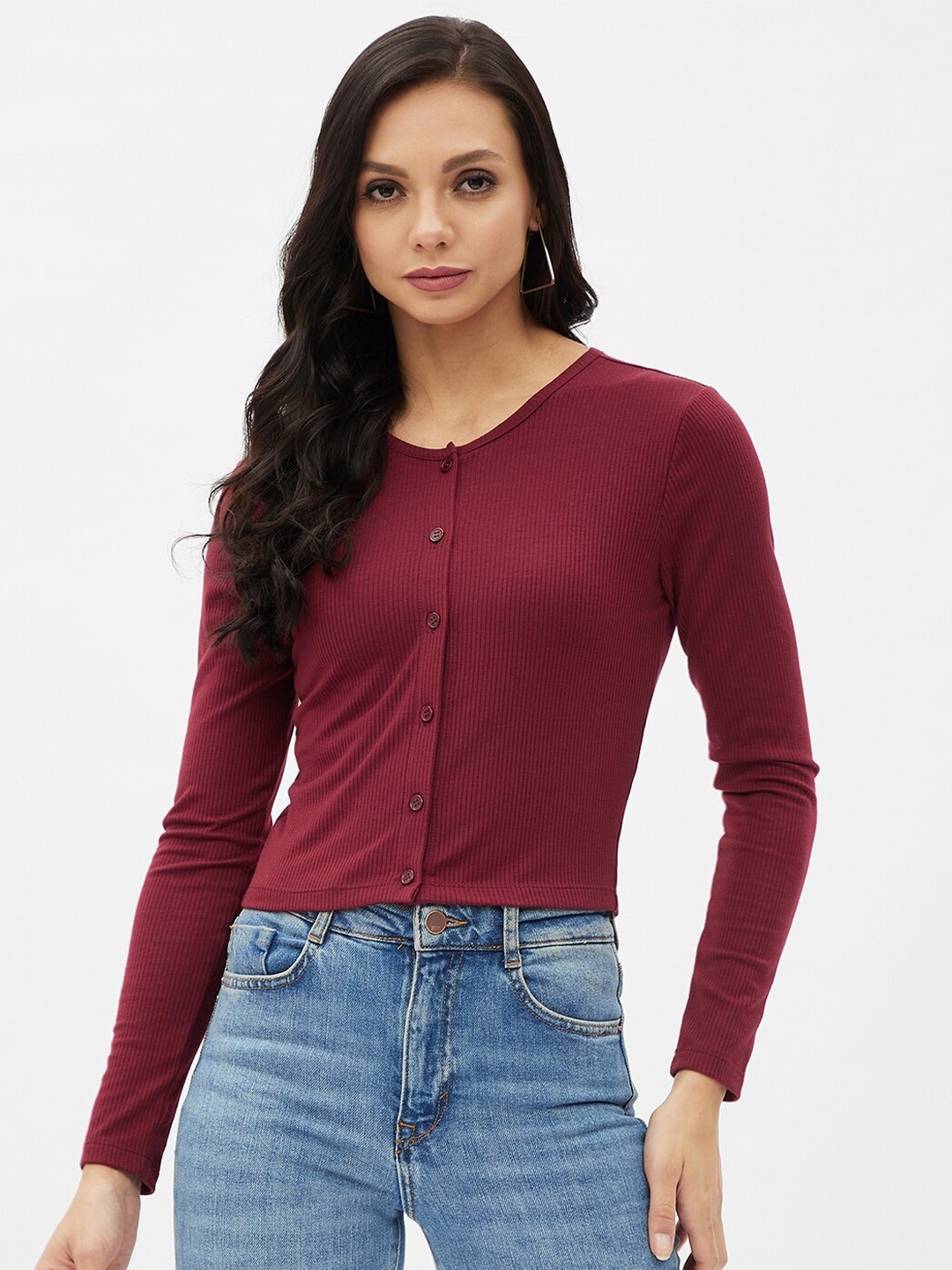 

Harpa Maroon Regular Top