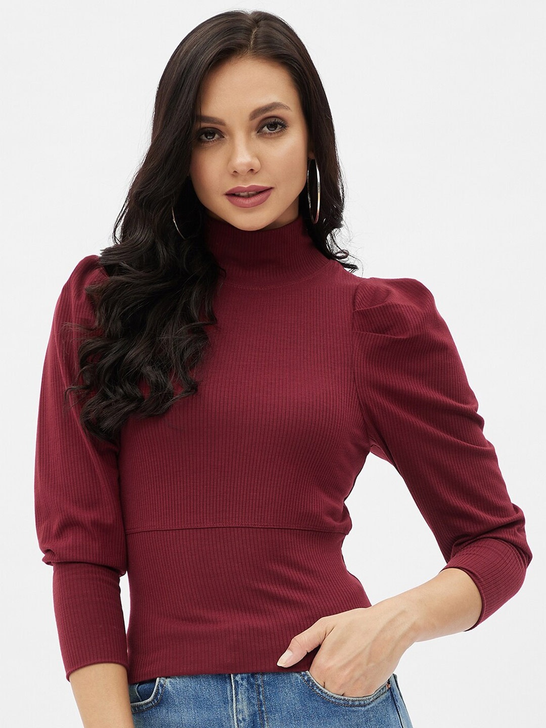 

Harpa Maroon Regular Top