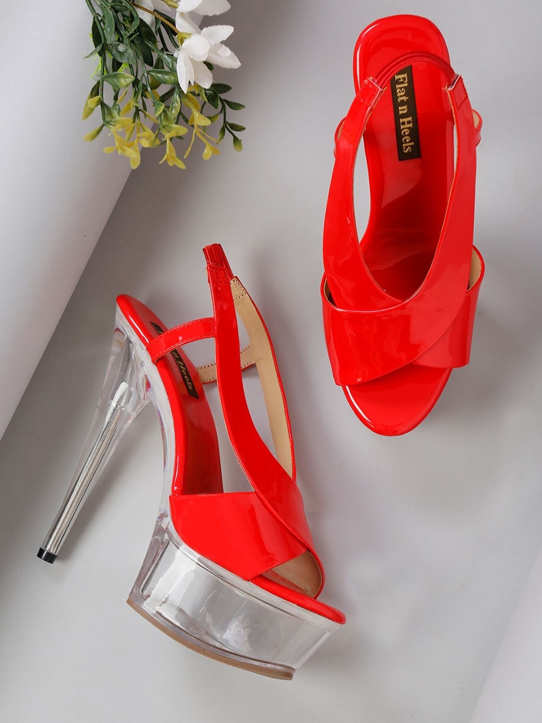 

Flat n Heels Red Stiletto Pumps with Tassels