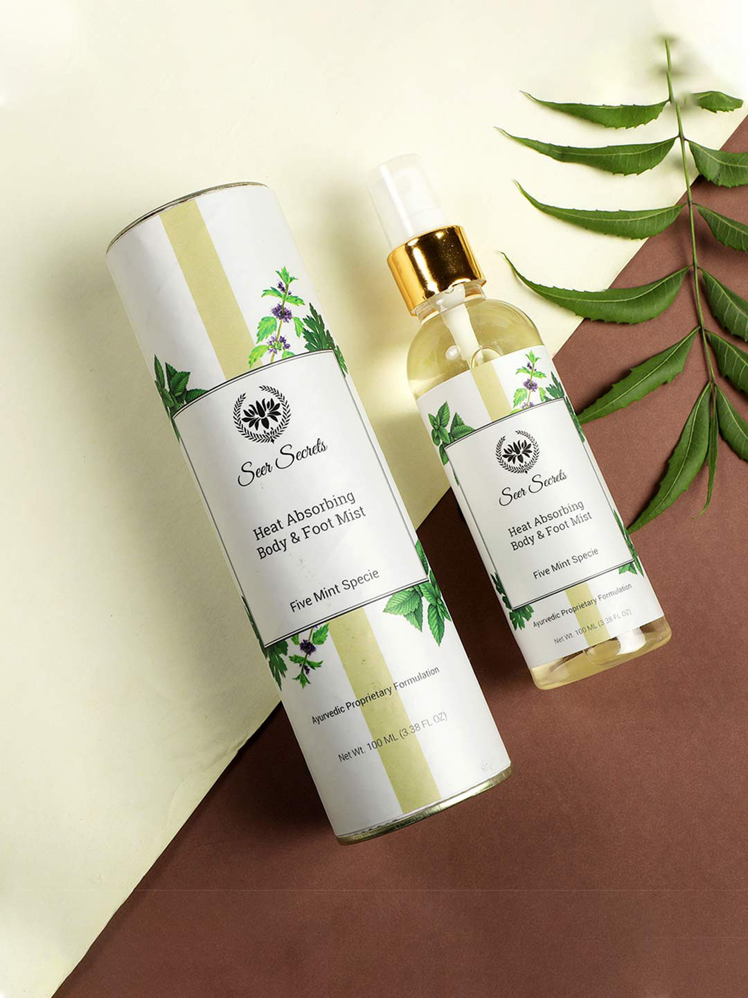

Seer Secrets Five Mint Specie Heat Absorbing Body & Foot Mist 100 ml, Transparent