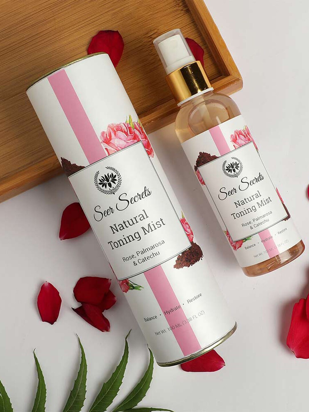 

Seer Secrets Unisex Rose, Palmarosa & Catechu Natural Toning Mist 100ml, Brown