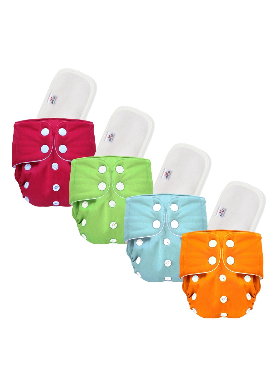 

Mylo Kids Set Of 4 Solid Cloth Diapers, Blue