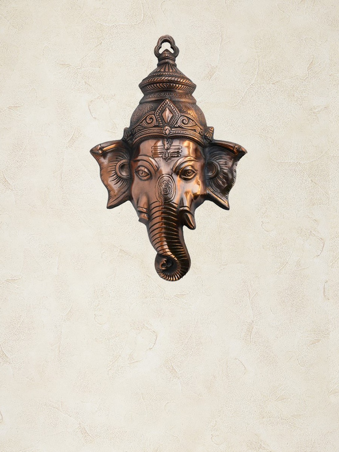 

eCraftIndia Copper-Toned Metal Lord Ganesh Idol Wall Hanging