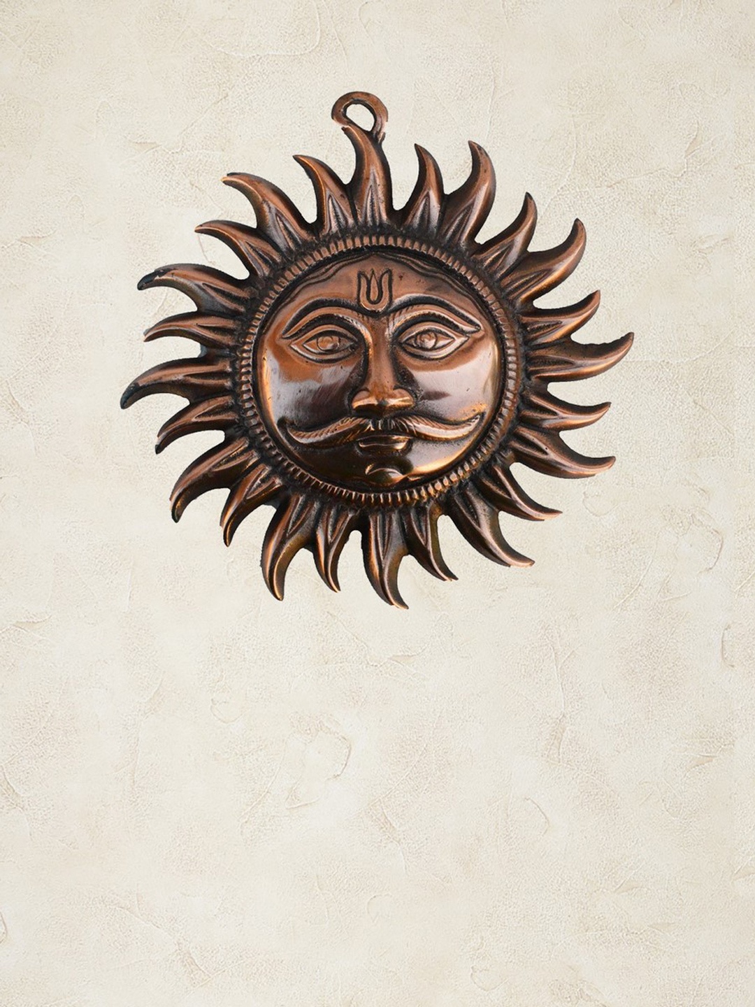 

eCraftIndia Copper-Toned Metal Sun-Shaped Wall Hanging