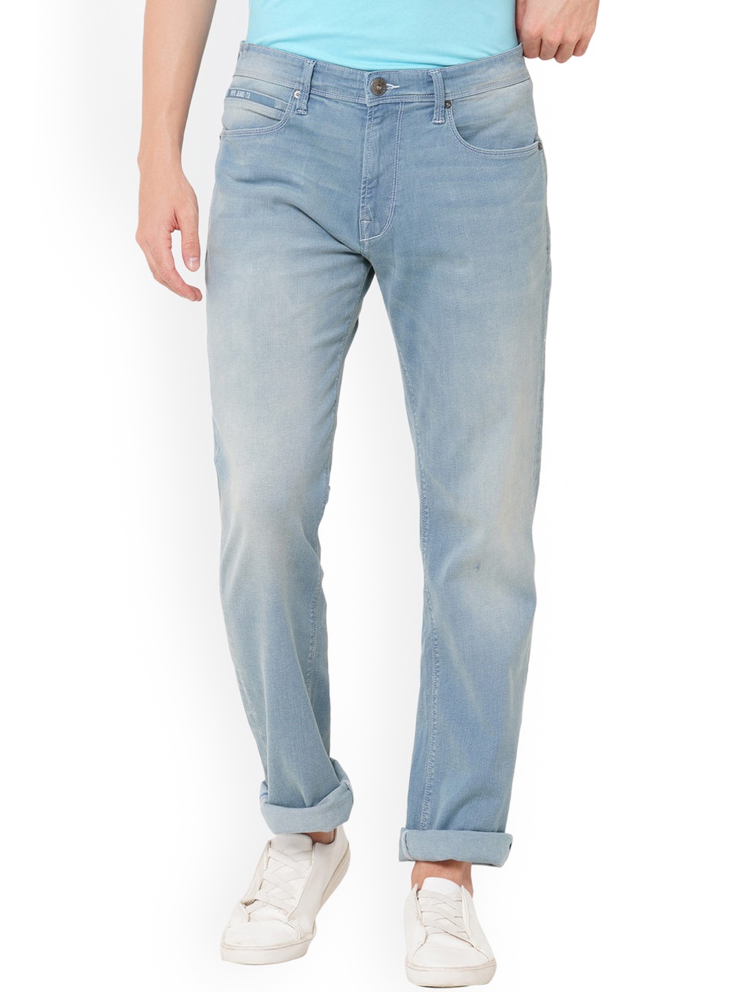 

Pepe Jeans Men Blue Slim Fit Low Distress Light Fade Jeans