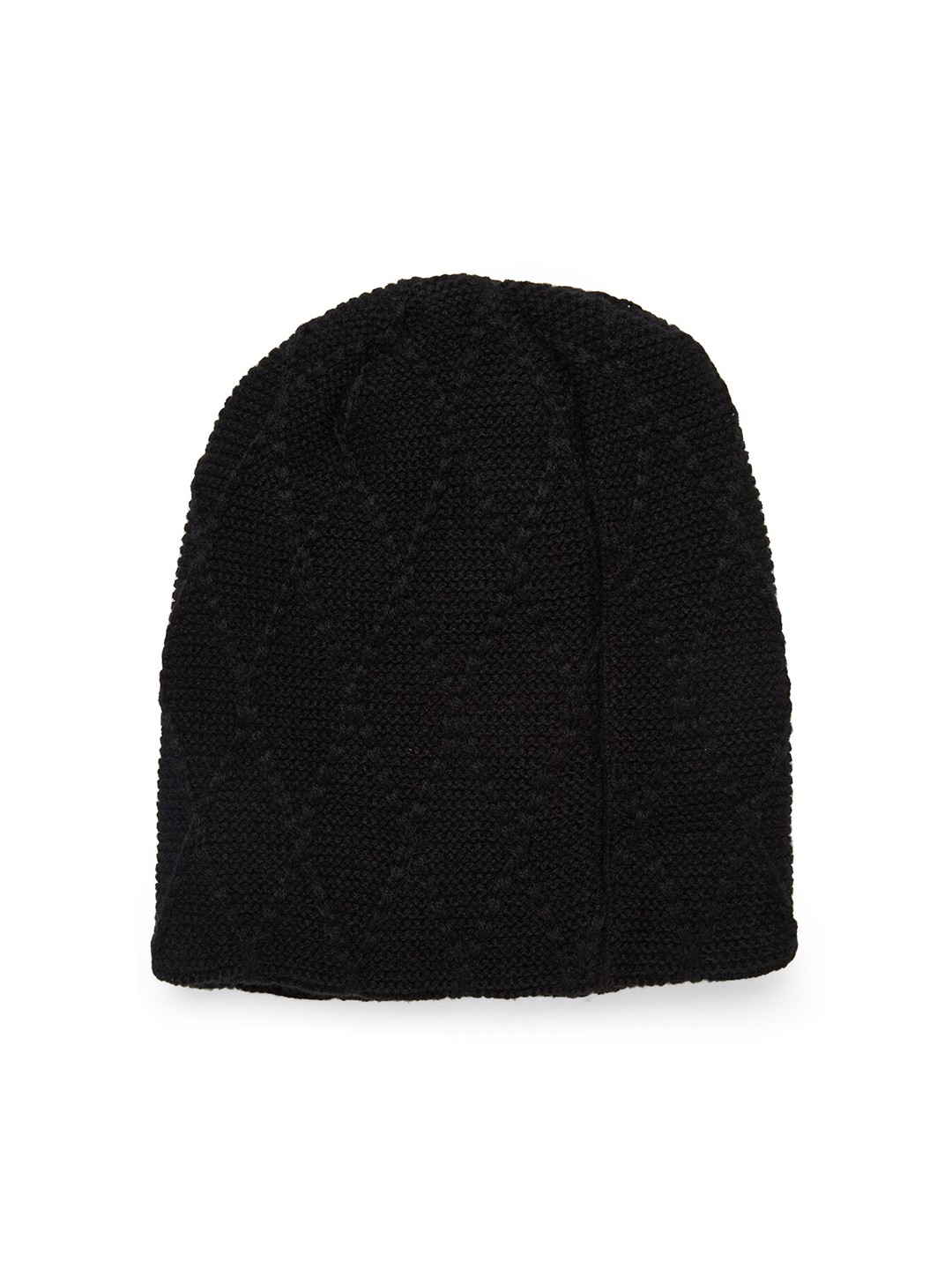 

20Dresses Women Black Self Design Beanie