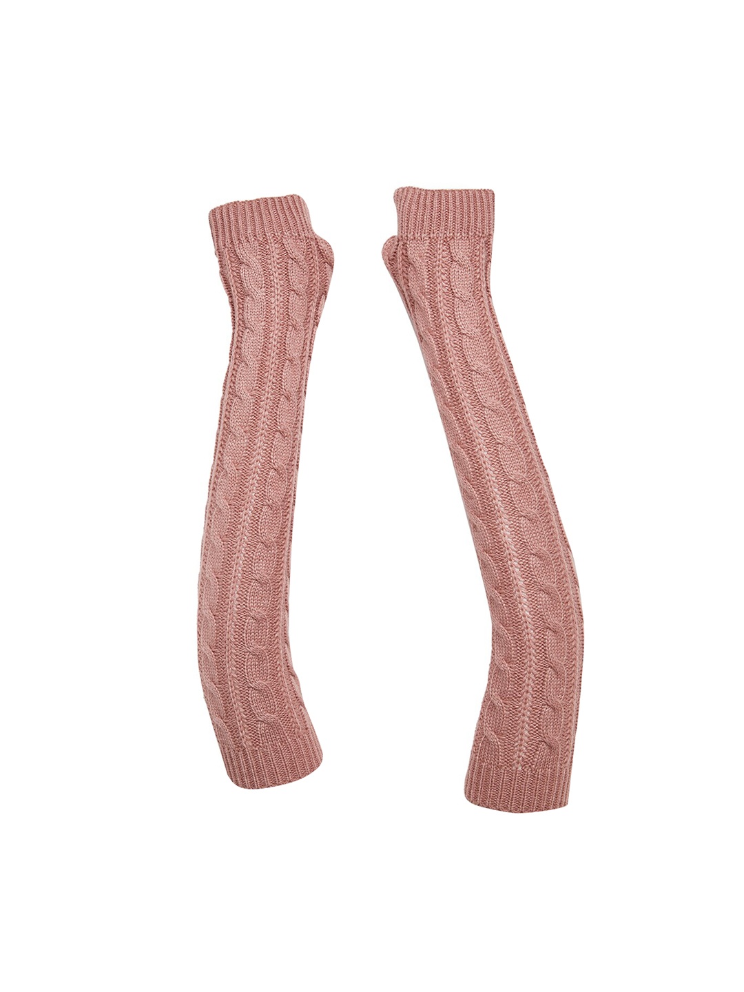 

20Dresses Women Pink Self-Design Knitted Hand Gloves