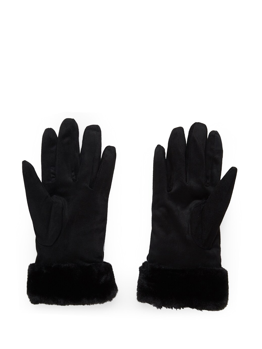 

20Dresses Women Black Solid Hand Gloves