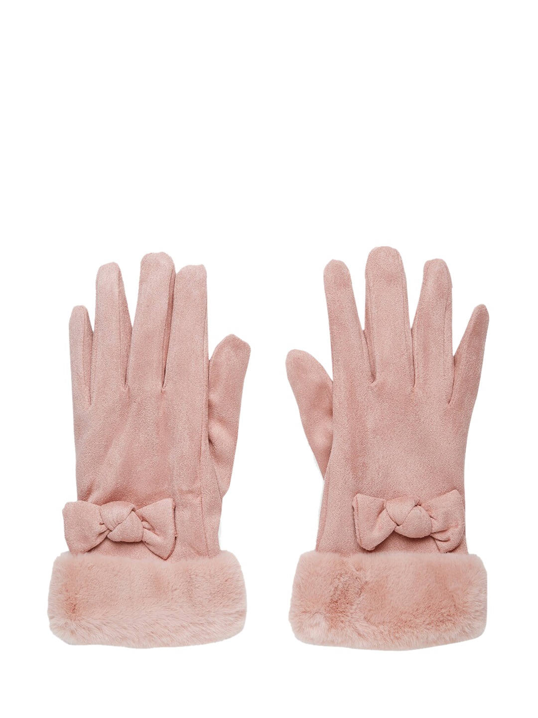 

20Dresses Women Pink Solid Hand Gloves